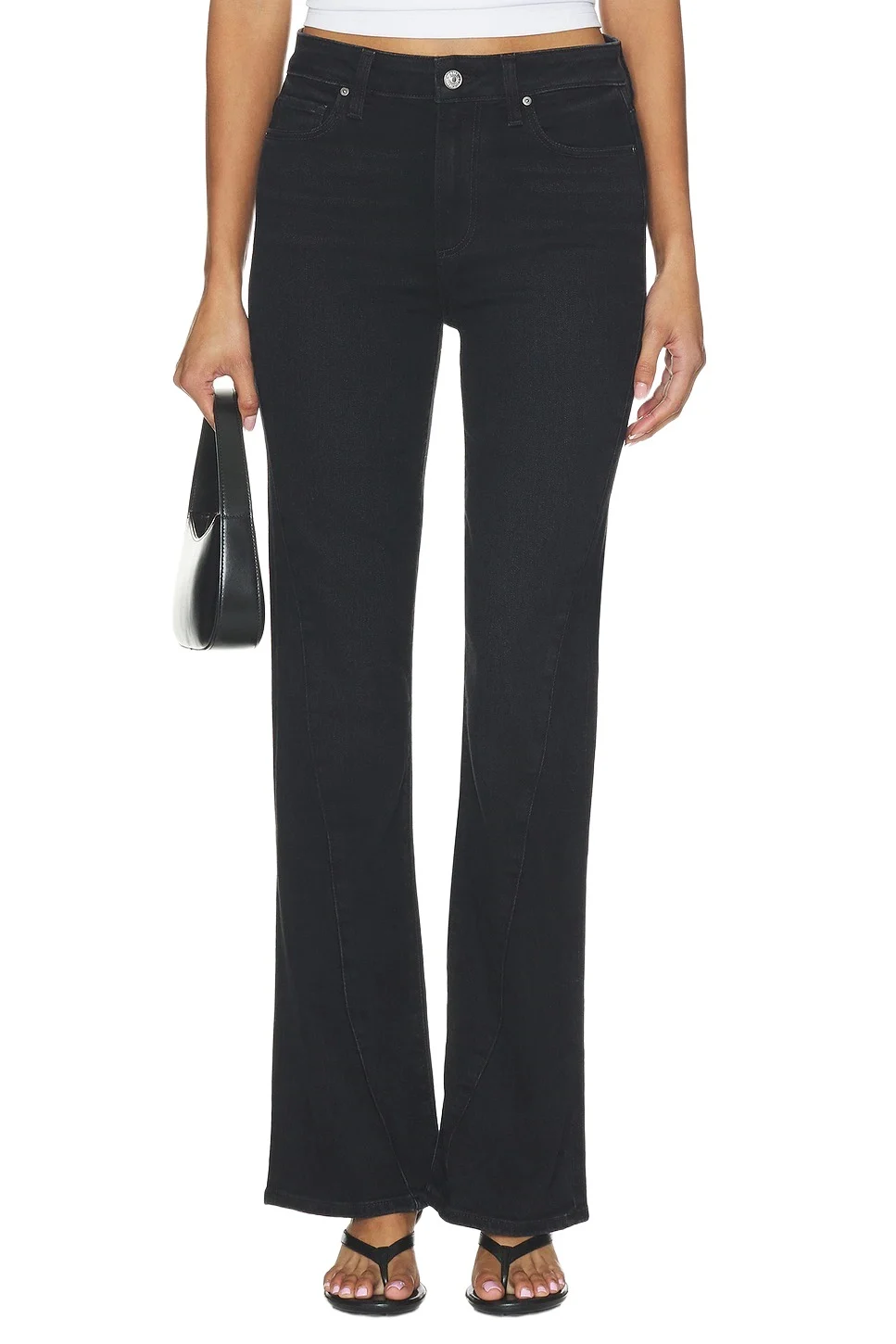 PAIGE High Rise Laurel Canyon With Twisted Seam Bootcut Jeans