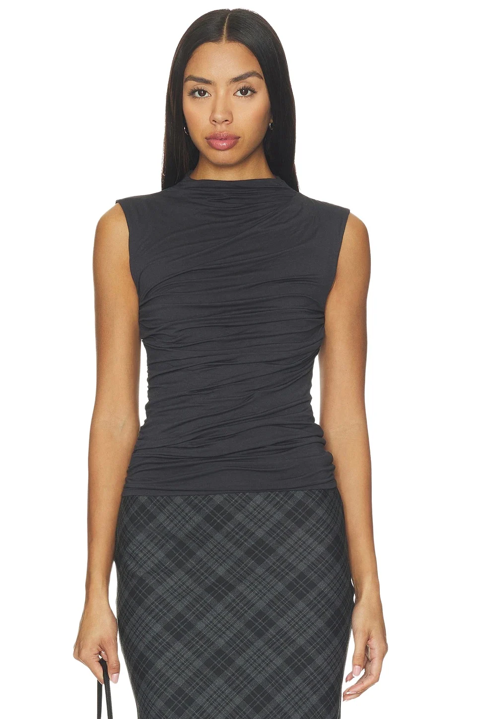 ENZA COSTA Fluid Viscose Jersey Sleeveless Twist Top