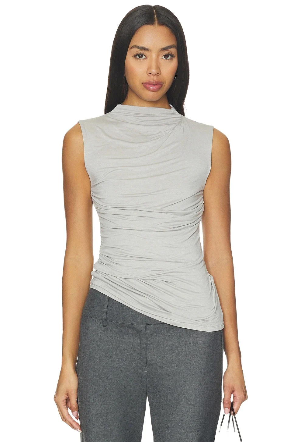 ENZA COSTA Fluid Viscose Jersey Sleeveless Twist Top