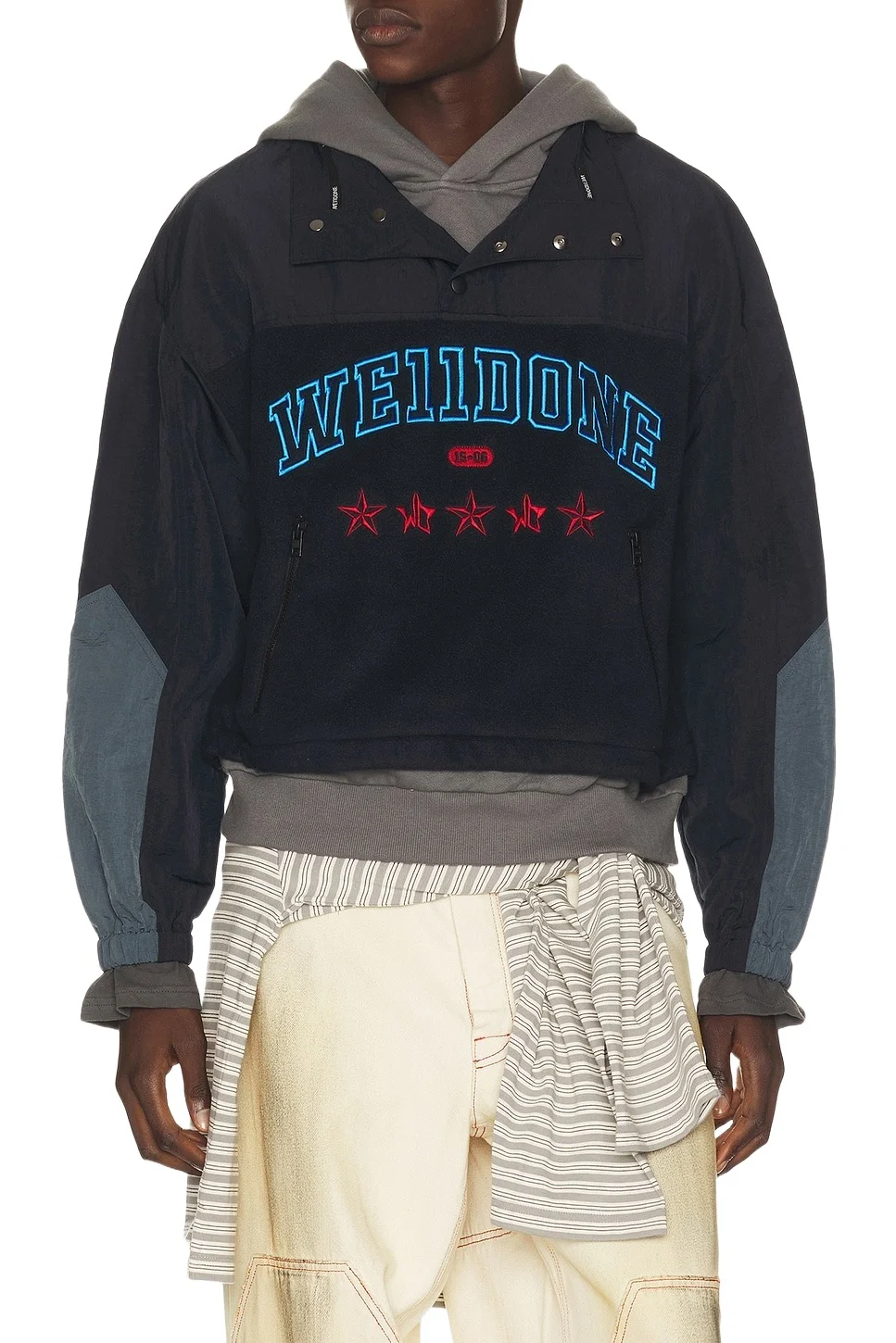 We11Done Layered Fleece Hoodie