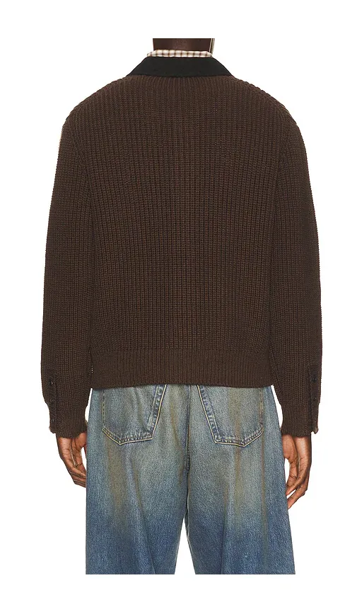 We11Done Contrast Collar Knit Cardigan | Thumbnail 2 We11Done Contrast Collar Knit Cardigan | Thumbnail 2