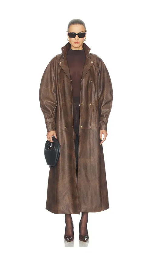 Bardot Milana Faux Leather Trench | Thumbnail 2