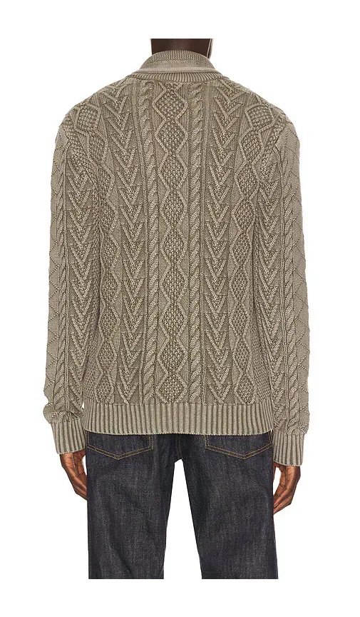 SCHOTT Cable Knit Cardigan | Thumbnail 2