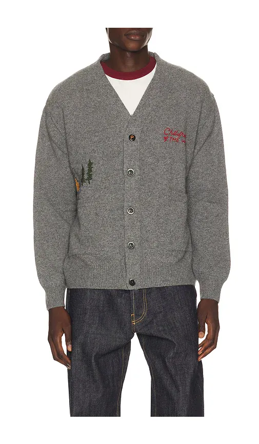 President's P's Wool Hand Embroidery Cardigan Sweater | Thumbnail 2
