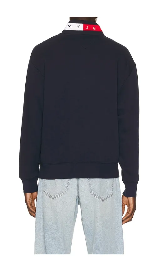 Tommy Jeans Relaxed Branded Collar Quarter Zip | Thumbnail 2 Tommy Jeans Relaxed Branded Collar Quarter Zip | Thumbnail 2