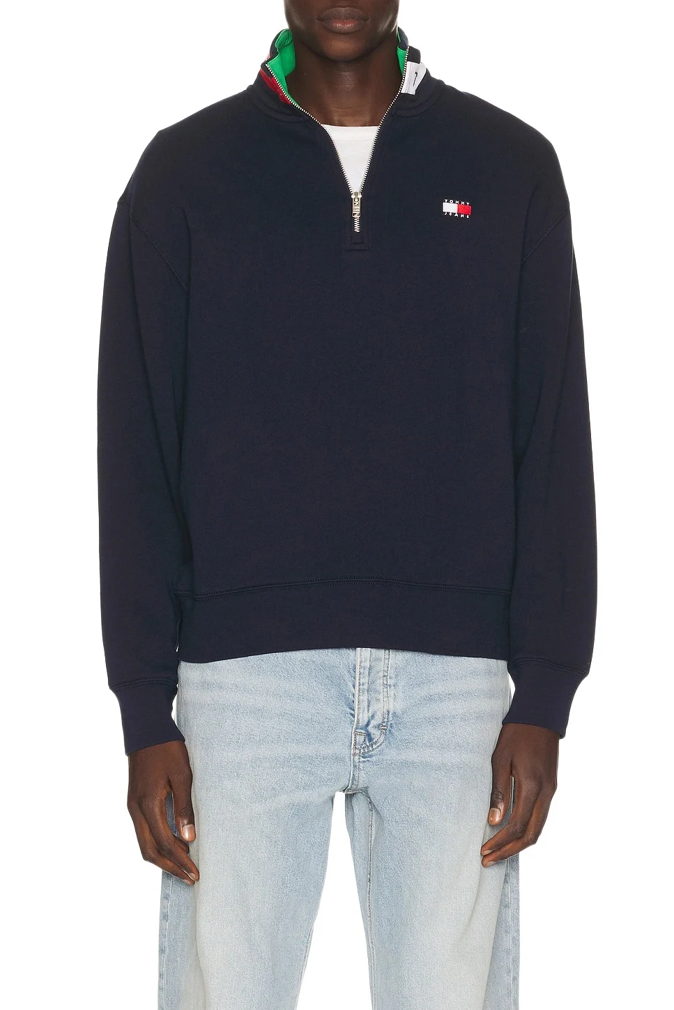 Tommy Jeans Relaxed Branded Collar Quarter Zip