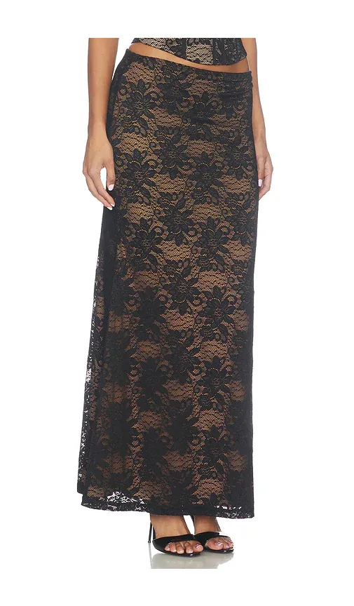 Runaway The Label Kiani Low Waist Lace Maxi Skirt | Thumbnail 2 Runaway The Label Kiani Low Waist Lace Maxi Skirt | Thumbnail 2