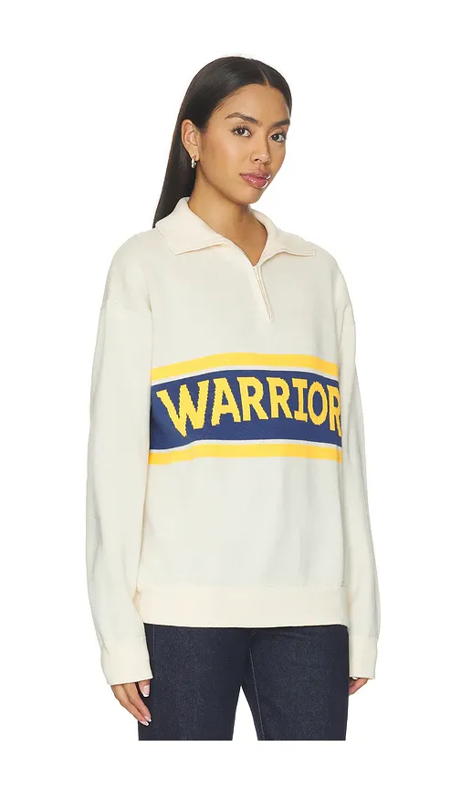 Terez Golden State Warriors Team Stripe Quarter Zip Sweater | Thumbnail 2