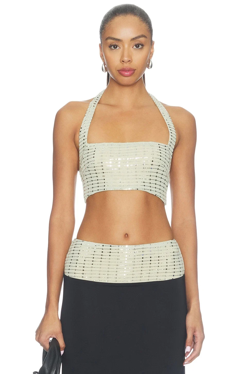 Ziva Sequin Halter Crop Top Ziva Sequin Halter Crop Top