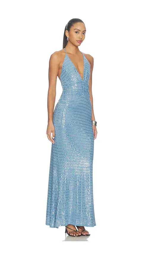 Runaway The Label Nara Deep V-neck Maxi Dress | Thumbnail 2