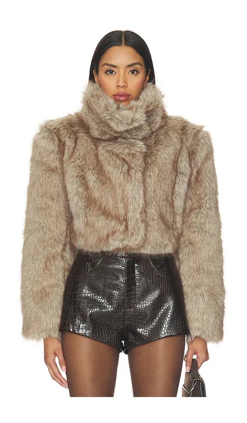 Bronx and Banco Cropped Faux Fur Jacket | Thumbnail 2