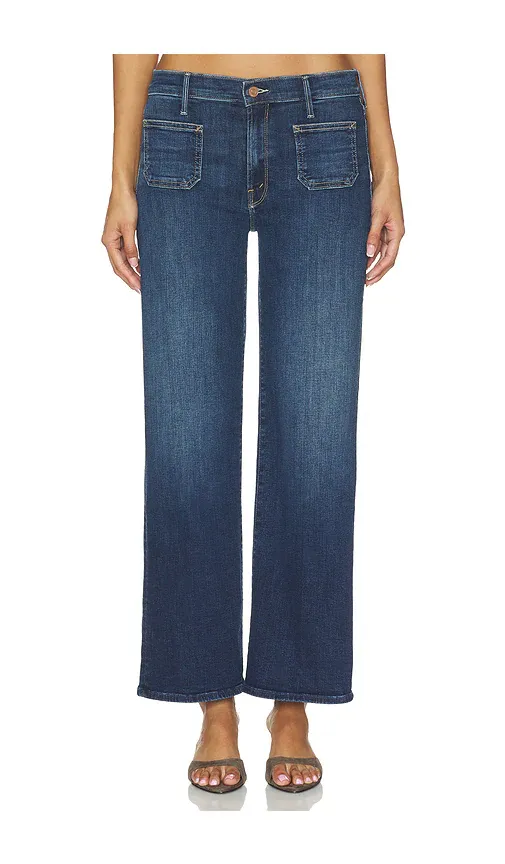 Mother Lil Petite Patch Pocket Mid Rise Maven Sneak Jeans | Thumbnail 2 Mother Lil Petite Patch Pocket Mid Rise Maven Sneak Jeans | Thumbnail 2