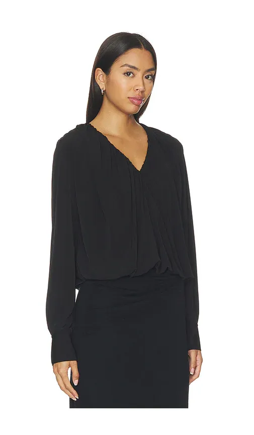 Vince Long Sleeve V Neck Bubble Top | Thumbnail 2 Vince Long Sleeve V Neck Bubble Top | Thumbnail 2