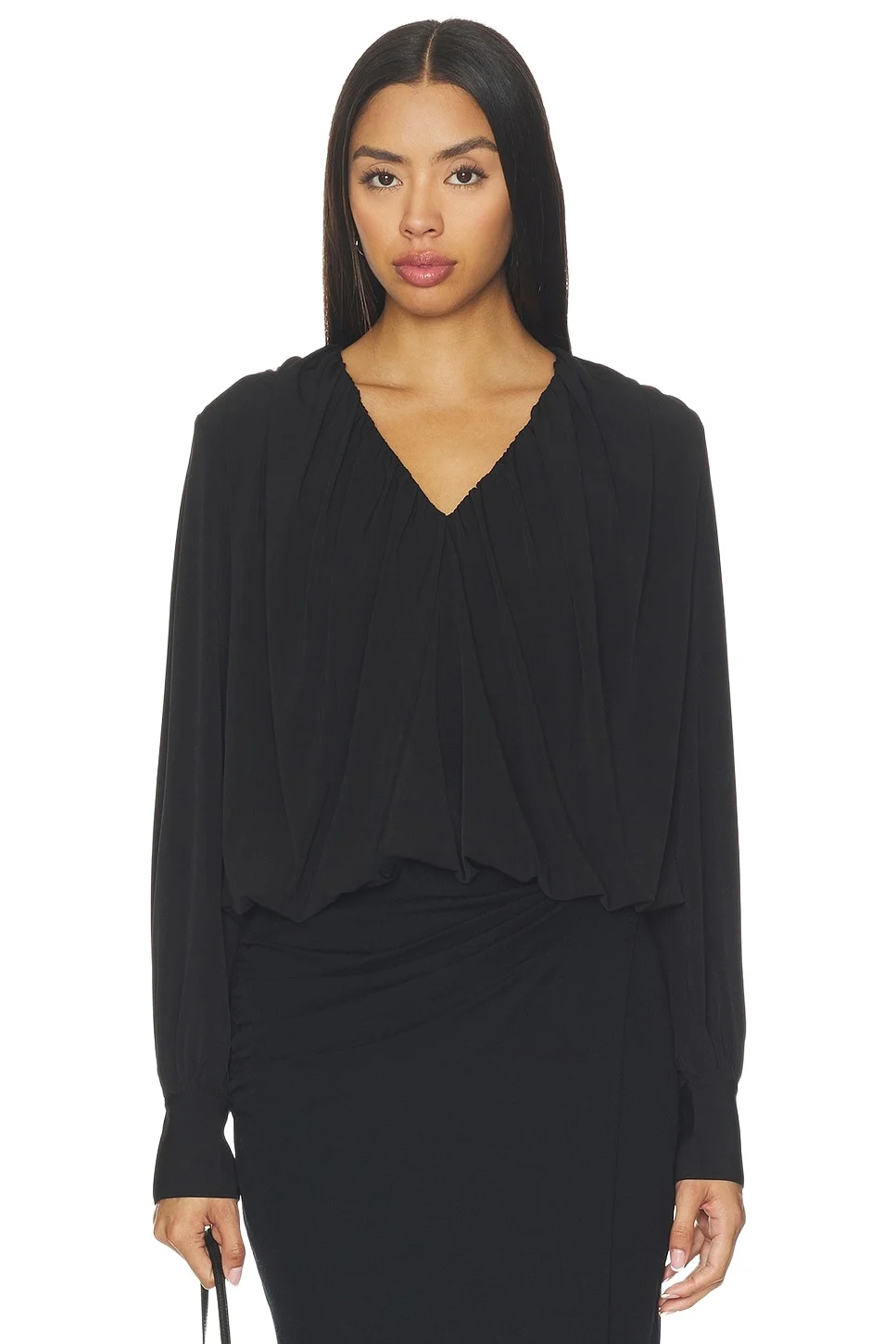 Long Sleeve V Neck Bubble Top Long Sleeve V Neck Bubble Top