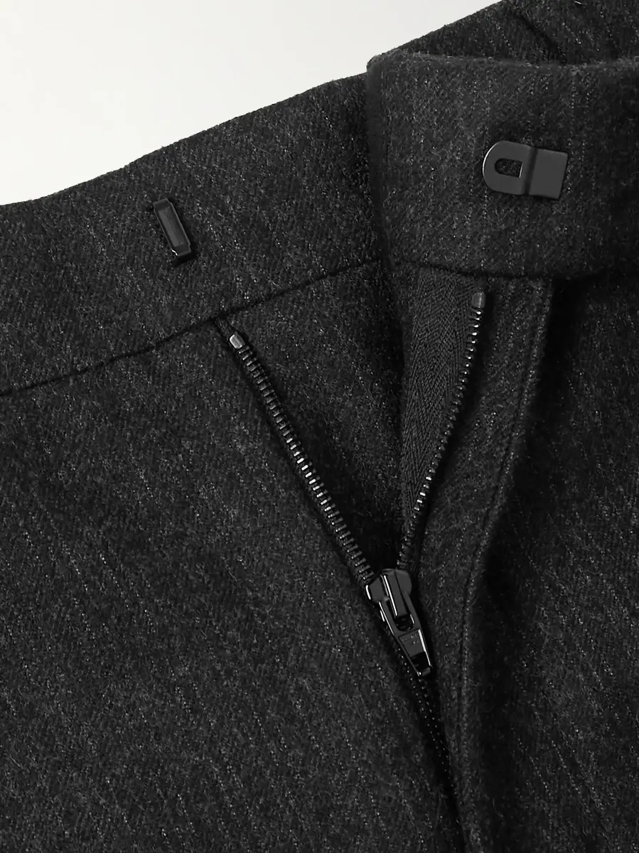 Celine Straight-Leg Pinstriped Brushed Wool-Twill Suit Trousers | Thumbnail 5