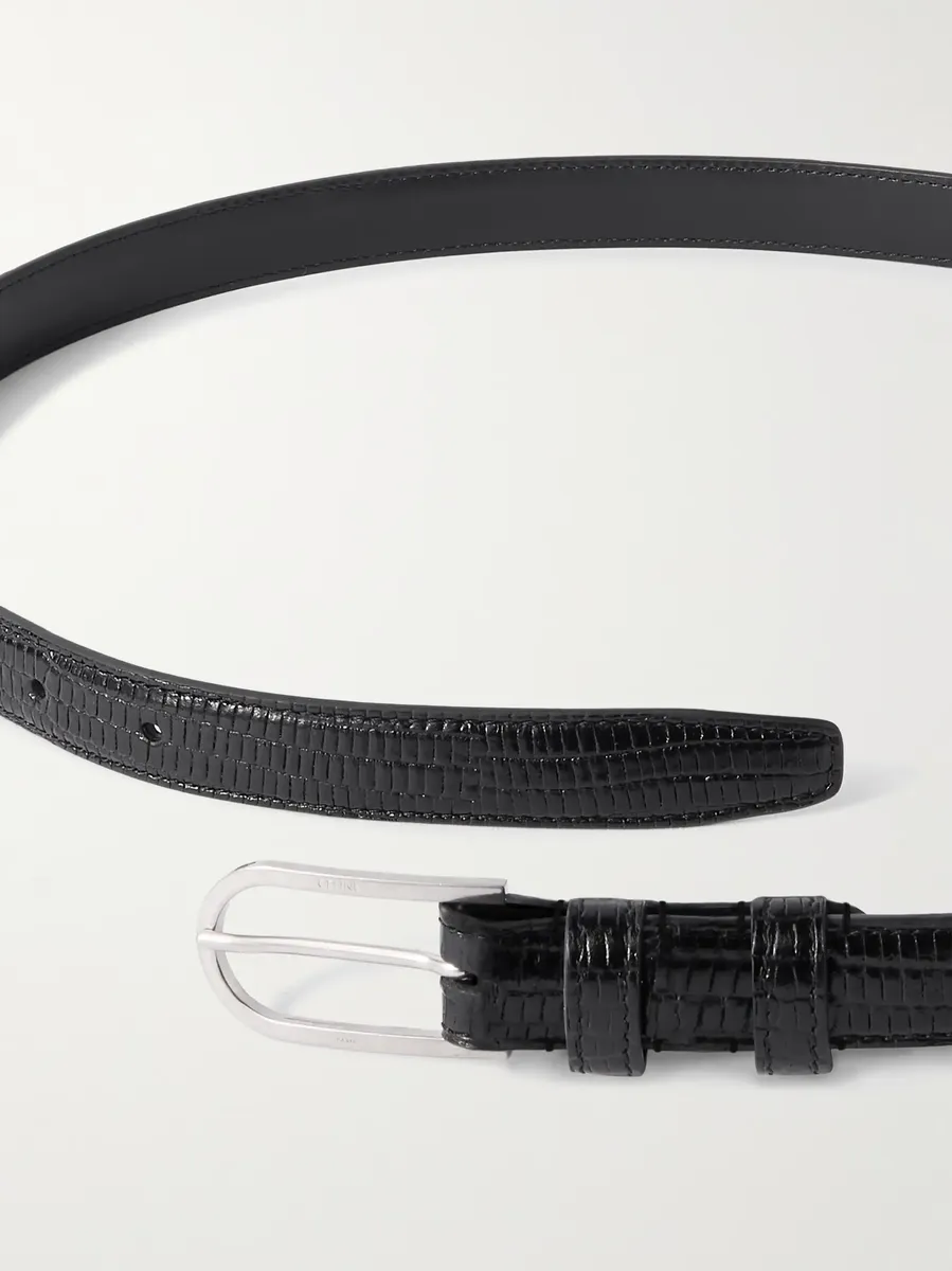 Celine 2cm Lizard-Effect Leather Belt | Thumbnail 2
