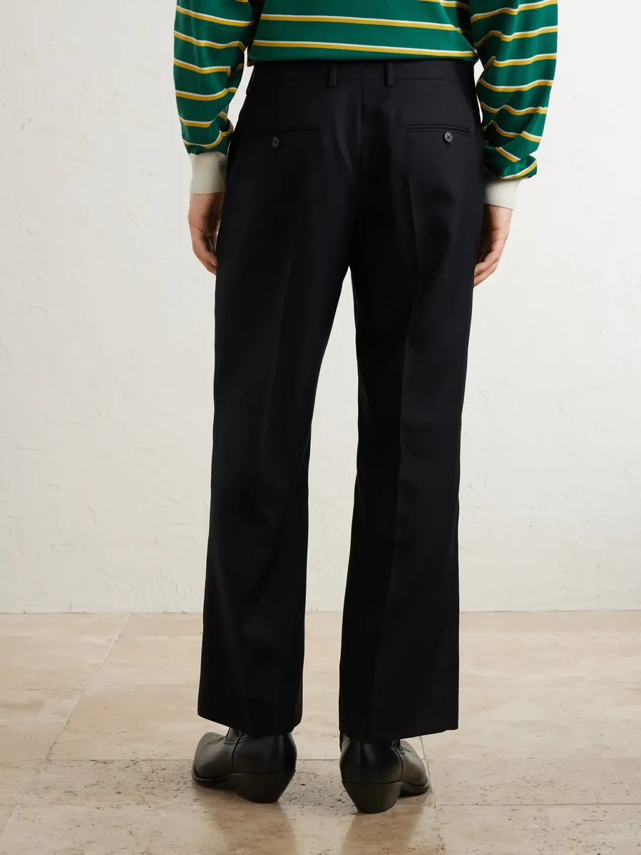 Celine Ethan Straight-Leg Wool-Gabardine Trousers | Thumbnail 4 Celine Ethan Straight-Leg Wool-Gabardine Trousers | Thumbnail 4