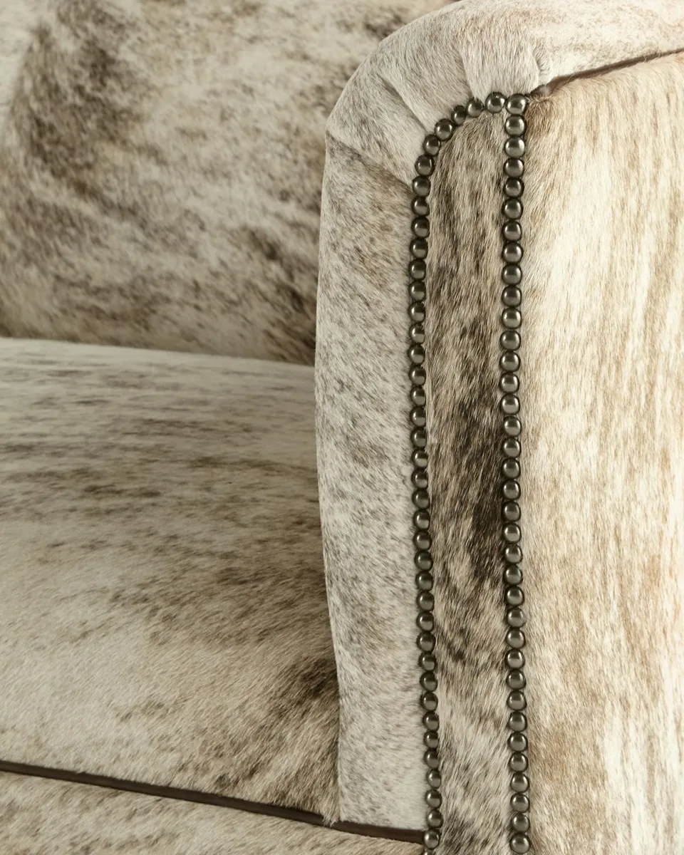 Old Hickory Tannery Bryson Hair on Hide Sofa 86" | Thumbnail 3