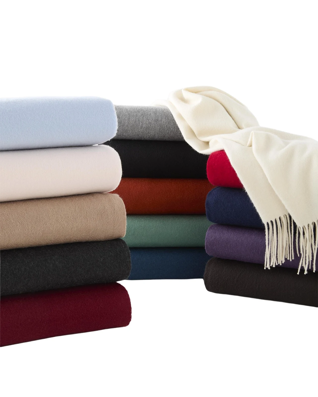 Sofia Cashmere Fringed Cashmere Throw