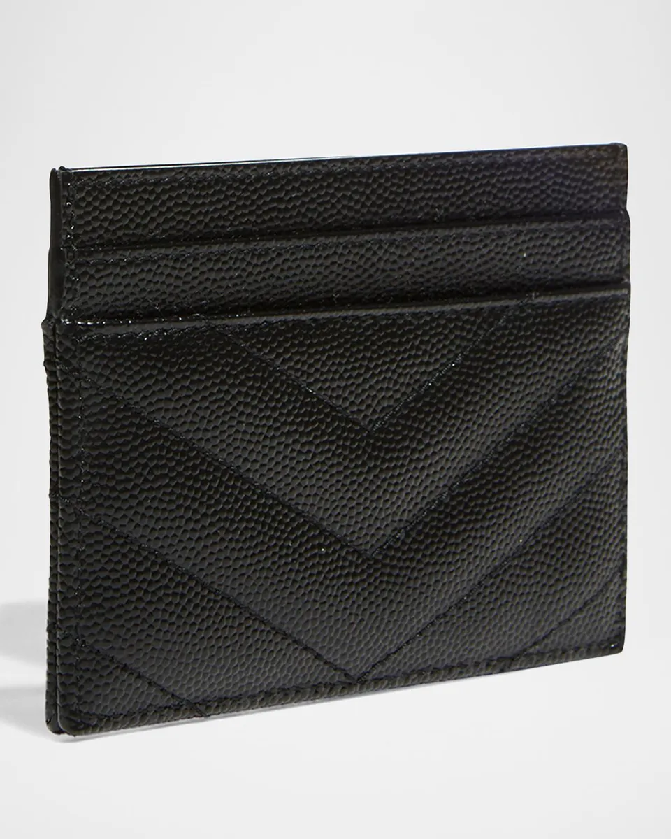 Saint Laurent Cassandre YSL Monogram Card Case in Grained Leather | Thumbnail 4 Saint Laurent Cassandre YSL Monogram Card Case in Grained Leather | Thumbnail 4