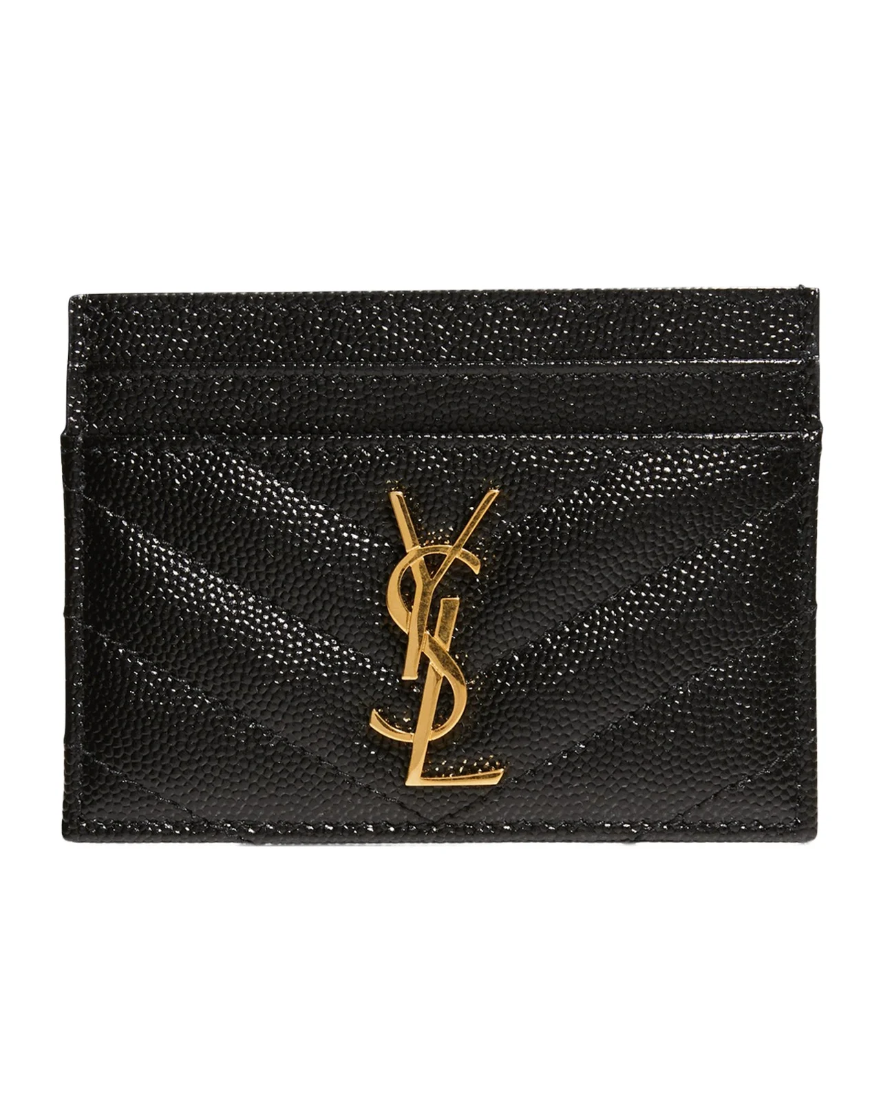 Cassandre YSL Monogram Card Case in Grained Leather Cassandre YSL Monogram Card Case in Grained Leather
