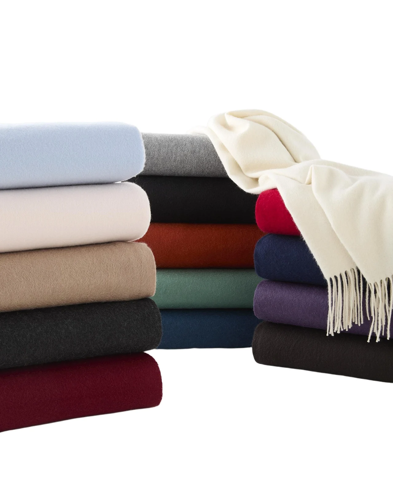 Sofia Cashmere Fringed Cashmere Throw