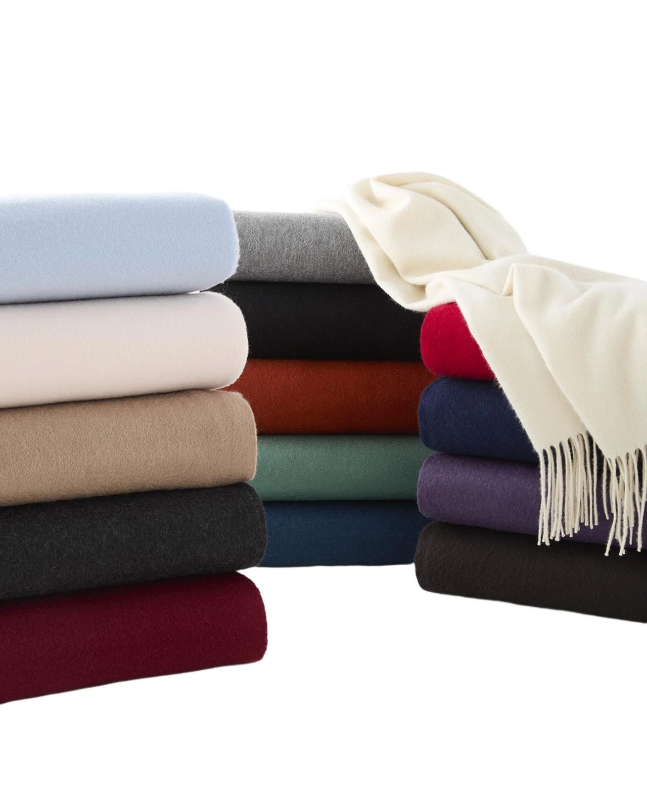 Sofia Cashmere Fringed Cashmere Throw