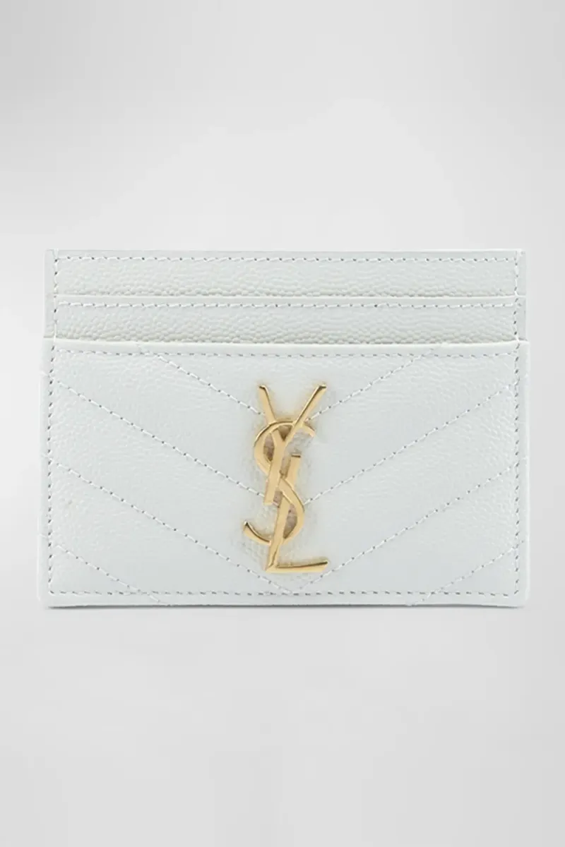 Saint Laurent Cassandre YSL Monogram Card Case in Grained Leather | Thumbnail 3 Saint Laurent Cassandre YSL Monogram Card Case in Grained Leather | Thumbnail 3