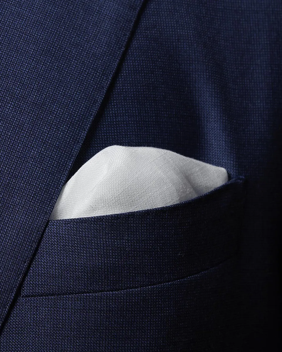 Eton Men's Solid Linen Pocket Square | Thumbnail 2