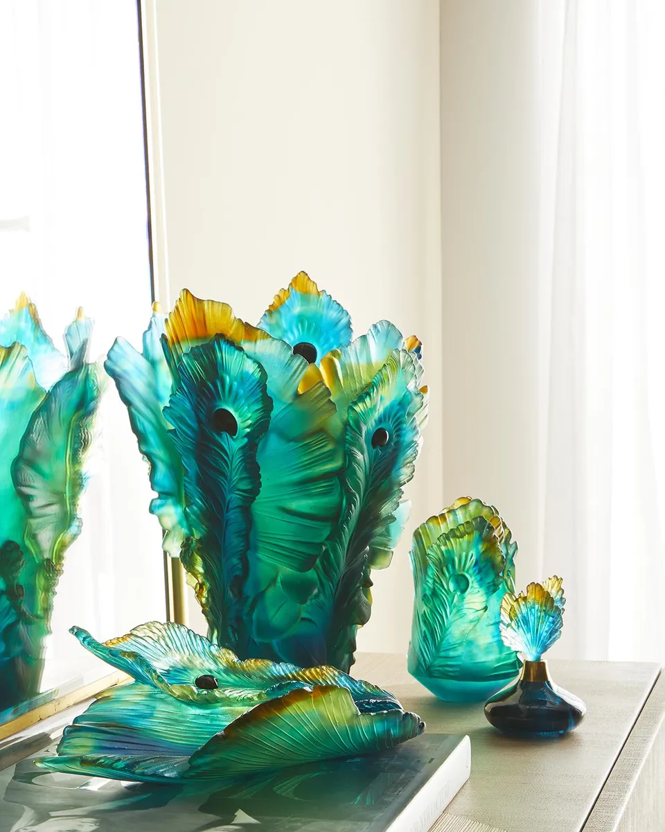 Daum Fleur de Paon Vase - Large | Thumbnail 2 Daum Fleur de Paon Vase - Large | Thumbnail 2