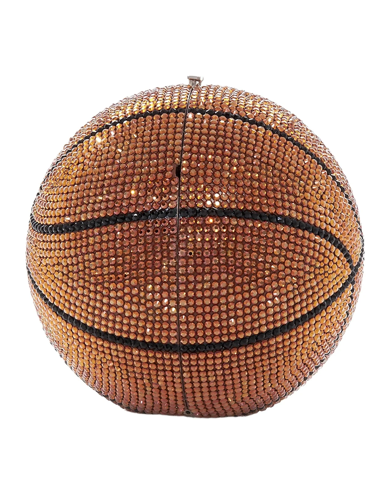 Judith Leiber Couture Basketball Crystal Sphere Clutch Bag