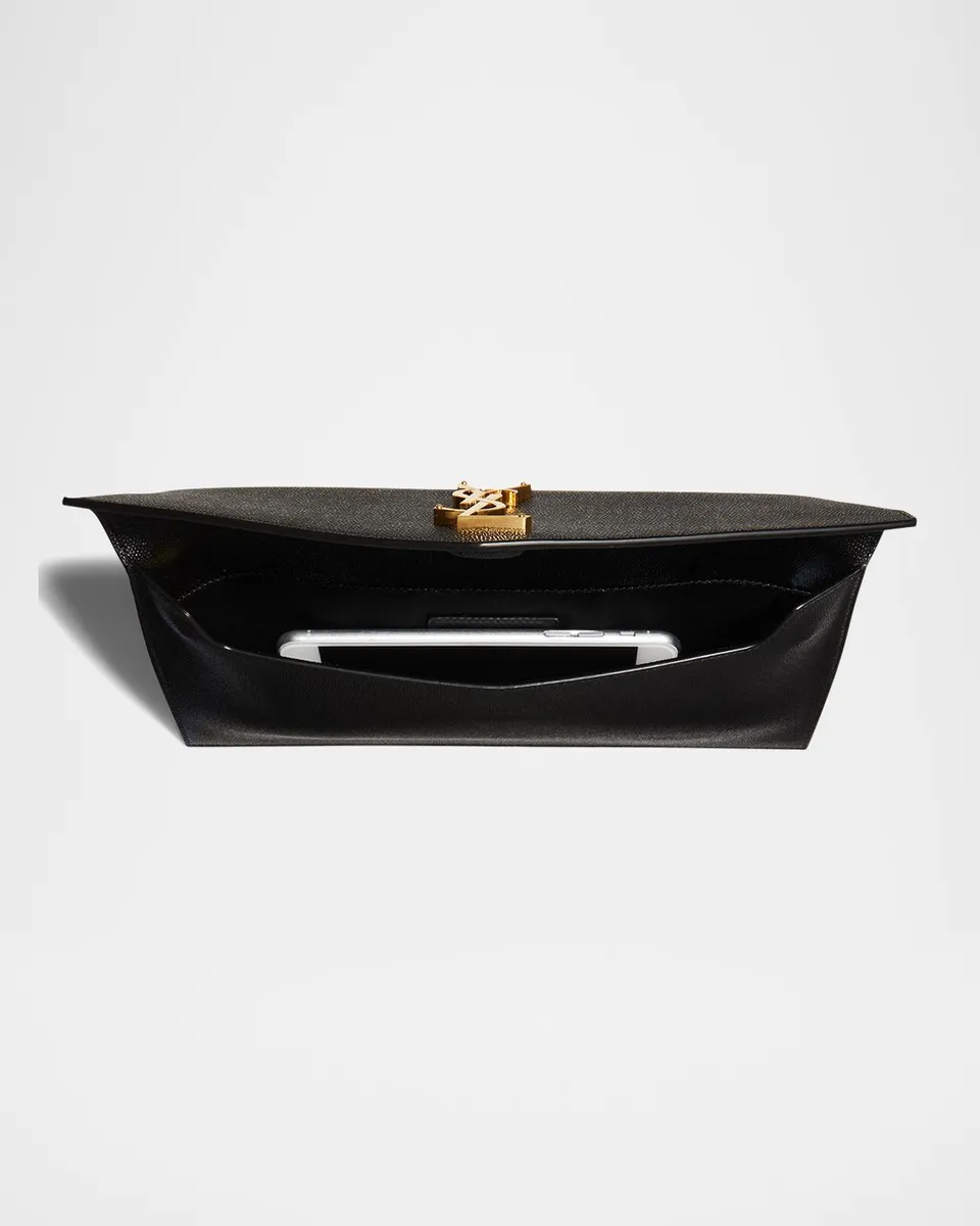 Saint Laurent Uptown YSL Pouch in Grained Leather | Thumbnail 6 Saint Laurent Uptown YSL Pouch in Grained Leather | Thumbnail 6