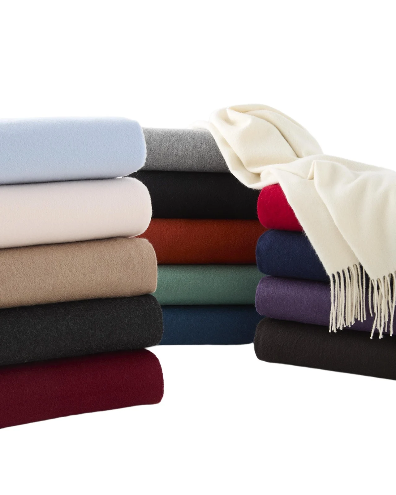 Sofia Cashmere Fringed Cashmere Throw