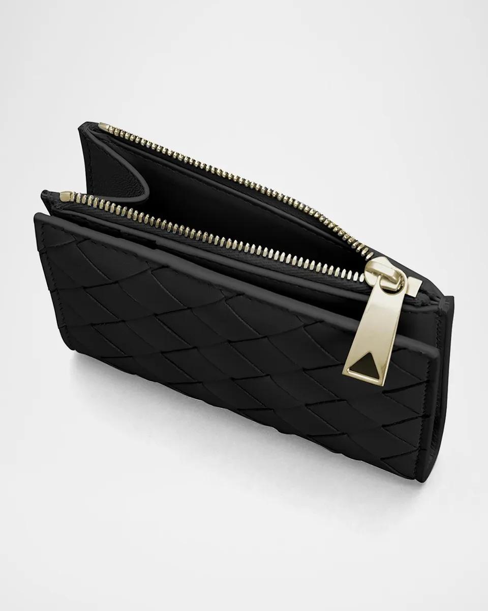 Bottega Veneta Small Bifold Zip Wallet | Thumbnail 4 Bottega Veneta Small Bifold Zip Wallet | Thumbnail 4