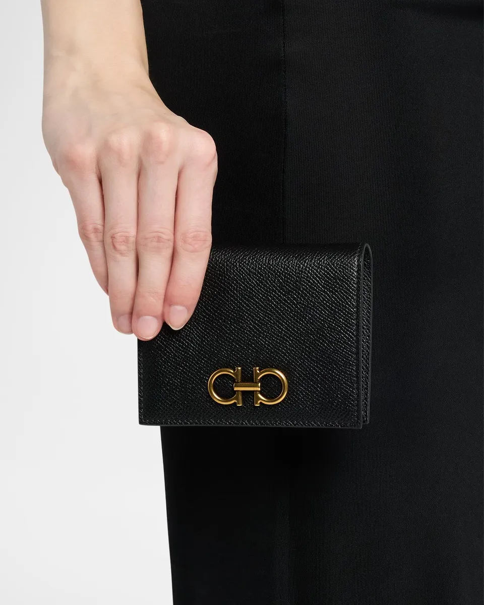 Ferragamo Gancini French Leather Wallet | Thumbnail 2 Ferragamo Gancini French Leather Wallet | Thumbnail 2