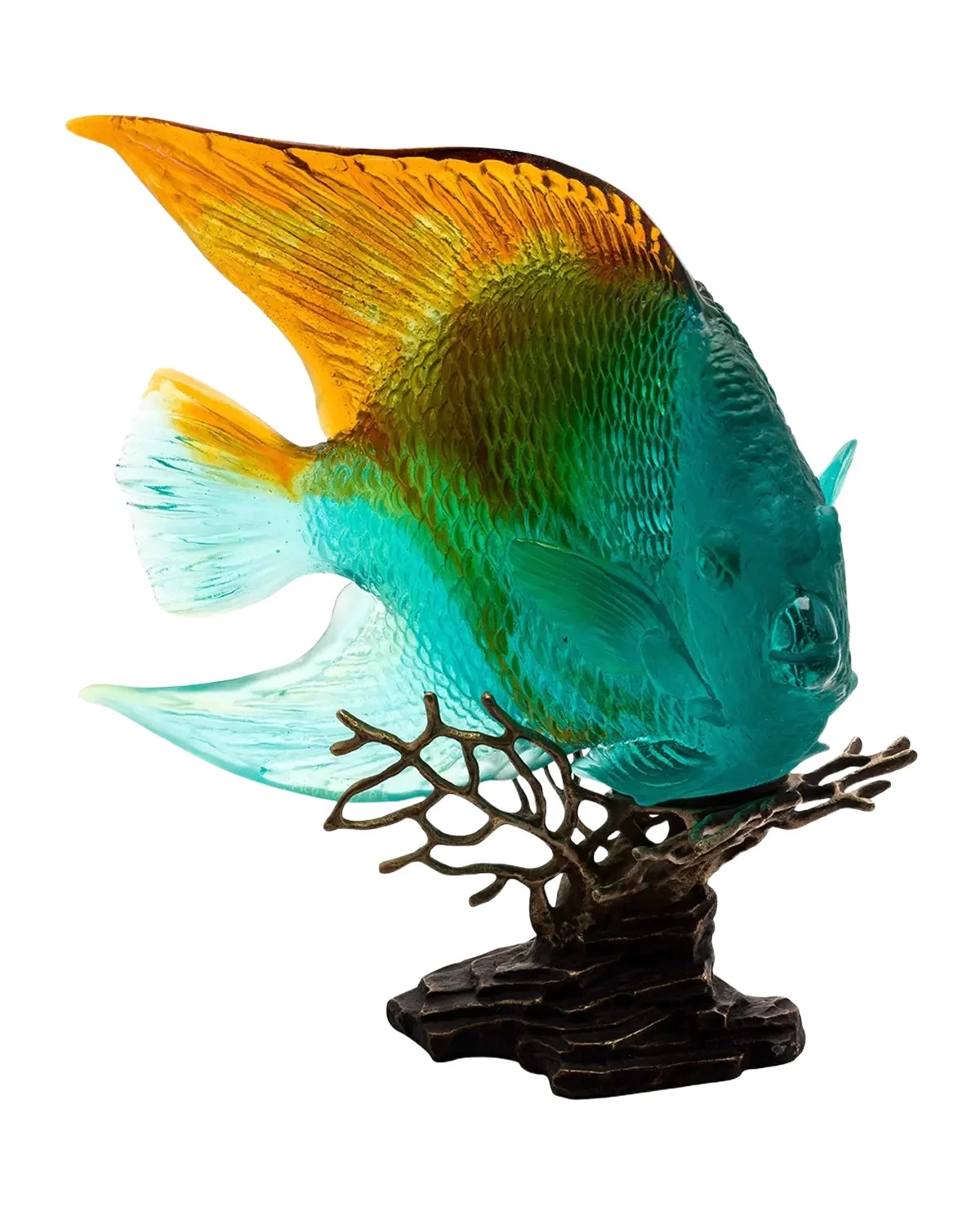 Royal Angelfish In Amber Green Royal Angelfish In Amber Green