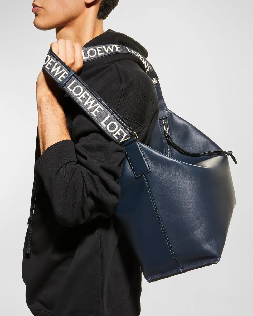 Loewe Men's Cubi Leather Shoulder Bag | Thumbnail 2 Loewe Men's Cubi Leather Shoulder Bag | Thumbnail 2
