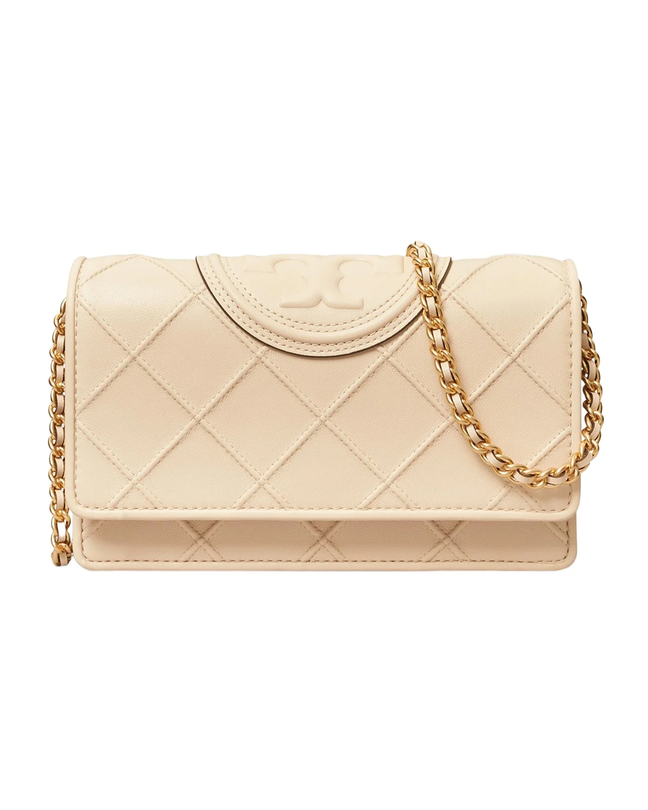Tory Burch Fleming Woven Chain Wallet Shoulder Bag