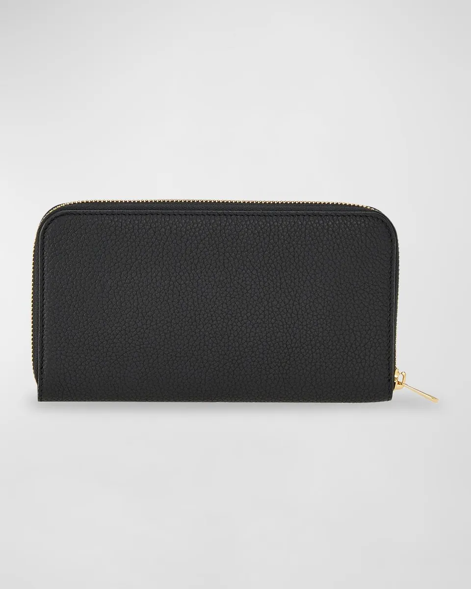 Ferragamo Gancini Zip Leather Continental Wallet | Thumbnail 4 Ferragamo Gancini Zip Leather Continental Wallet | Thumbnail 4