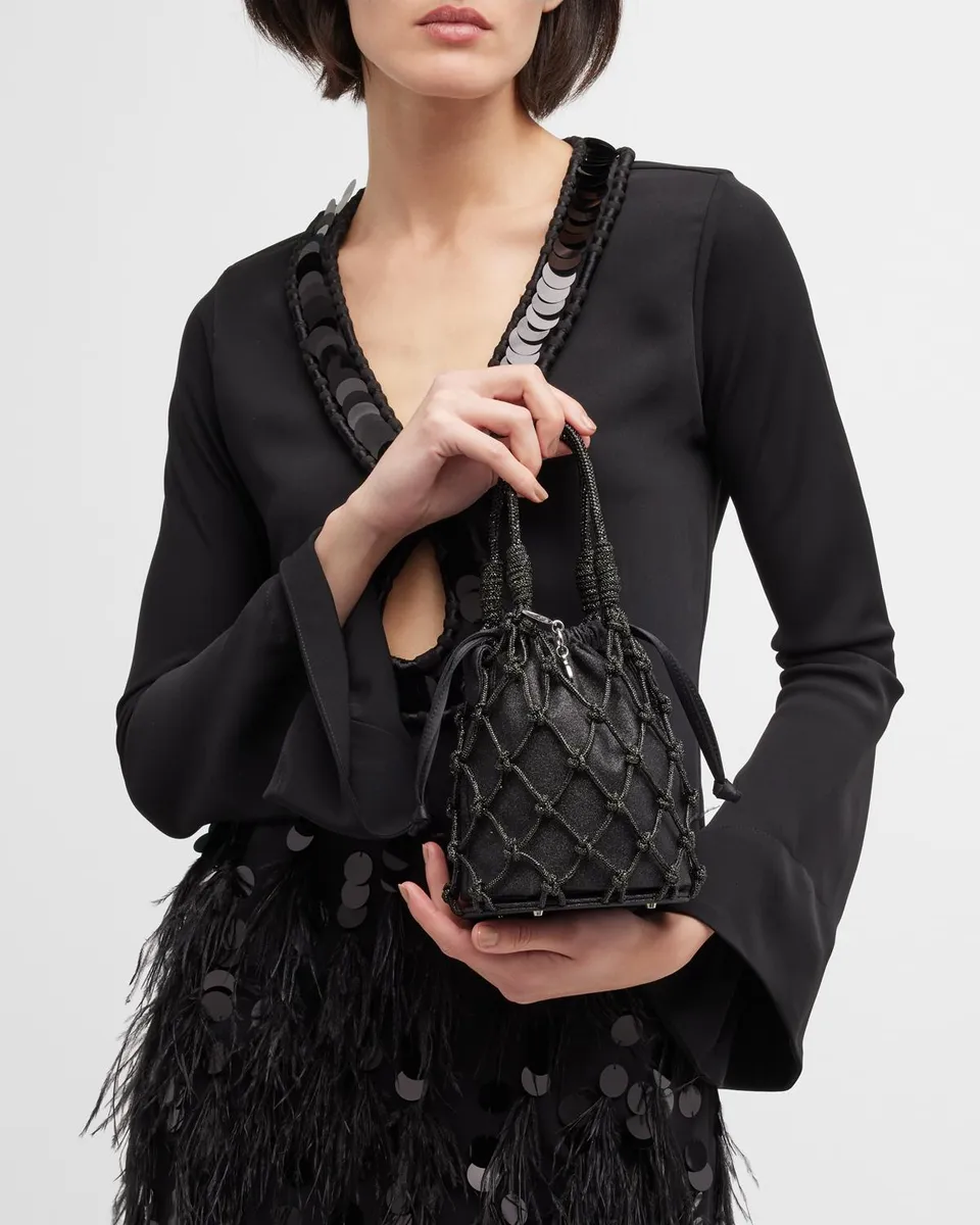 Judith Leiber Couture Sparkle Crystal Net Top-Handle Bag | Thumbnail 2