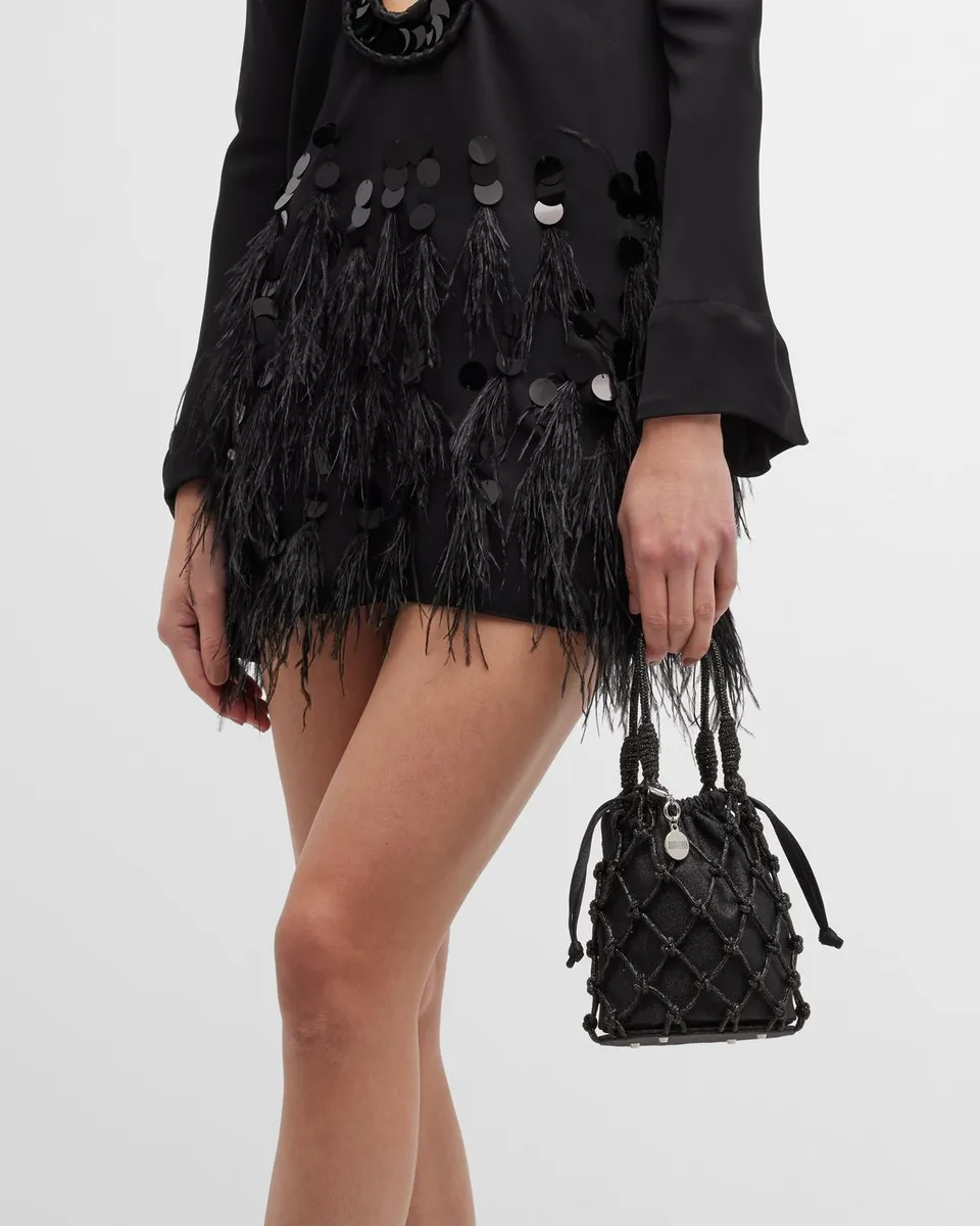 Judith Leiber Couture Sparkle Crystal Net Top-Handle Bag | Thumbnail 4