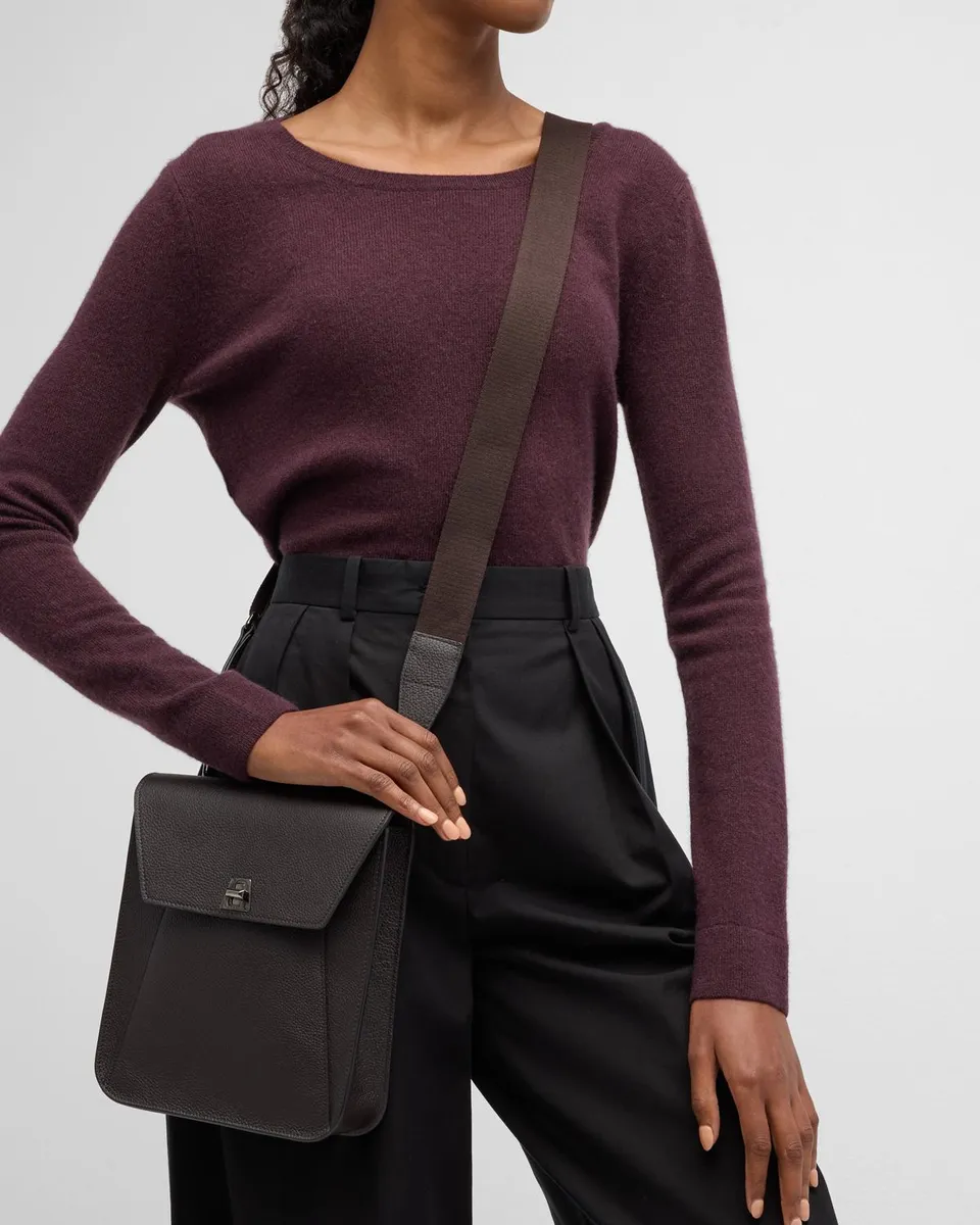 Akris Anouk Small Leather Messenger Bag | Thumbnail 2 Akris Anouk Small Leather Messenger Bag | Thumbnail 2