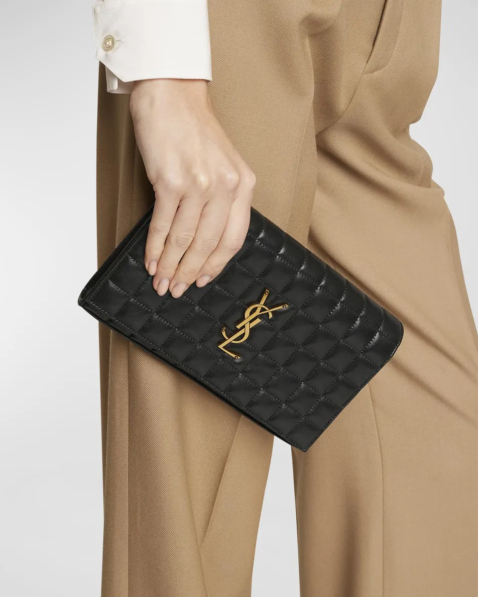Saint Laurent Cassandre YSL Wallet on Chain in Quilted Smooth Leather | Thumbnail 4 Saint Laurent Cassandre YSL Wallet on Chain in Quilted Smooth Leather | Thumbnail 4