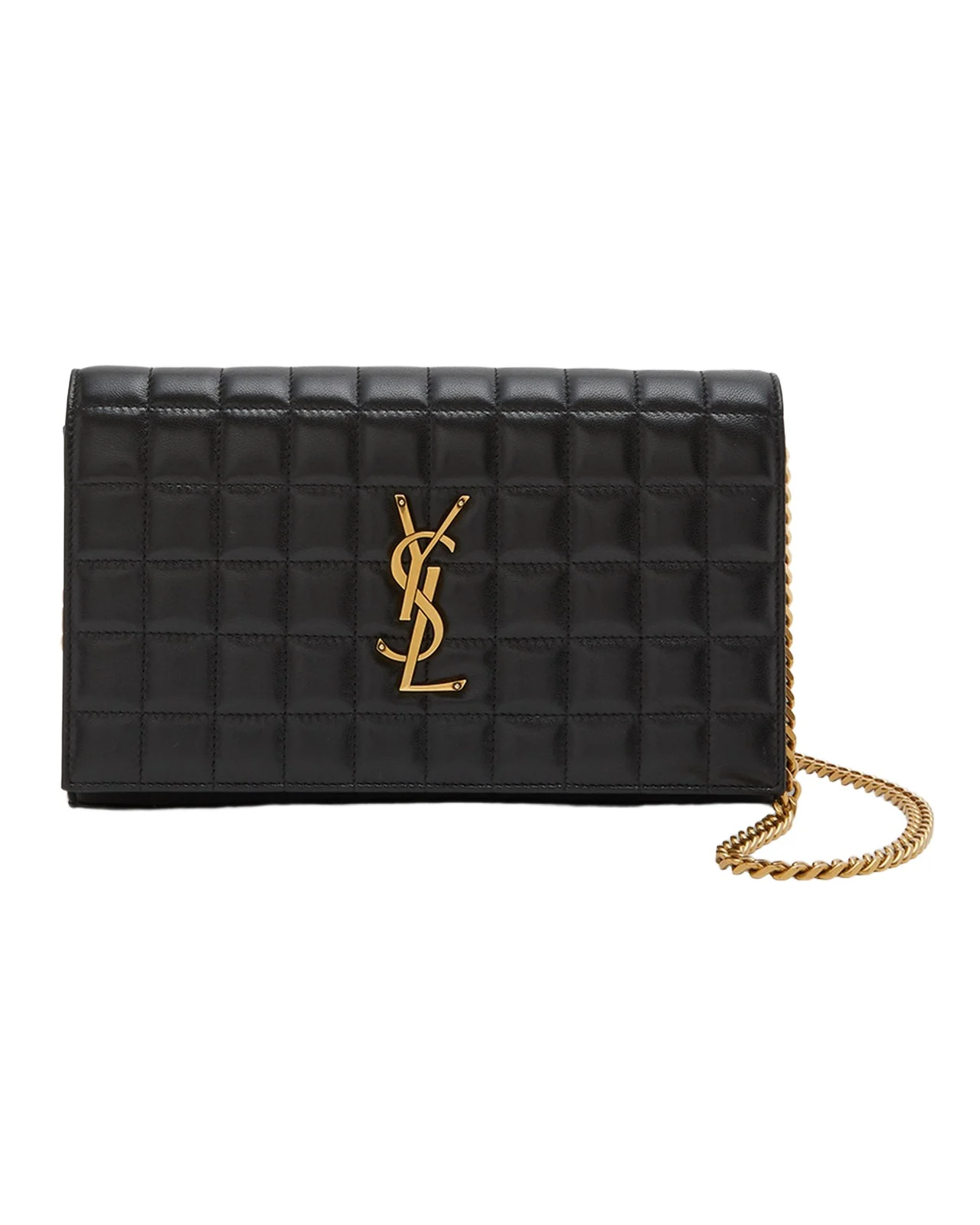 Cassandre YSL Wallet on Chain in Quilted Smooth Leather