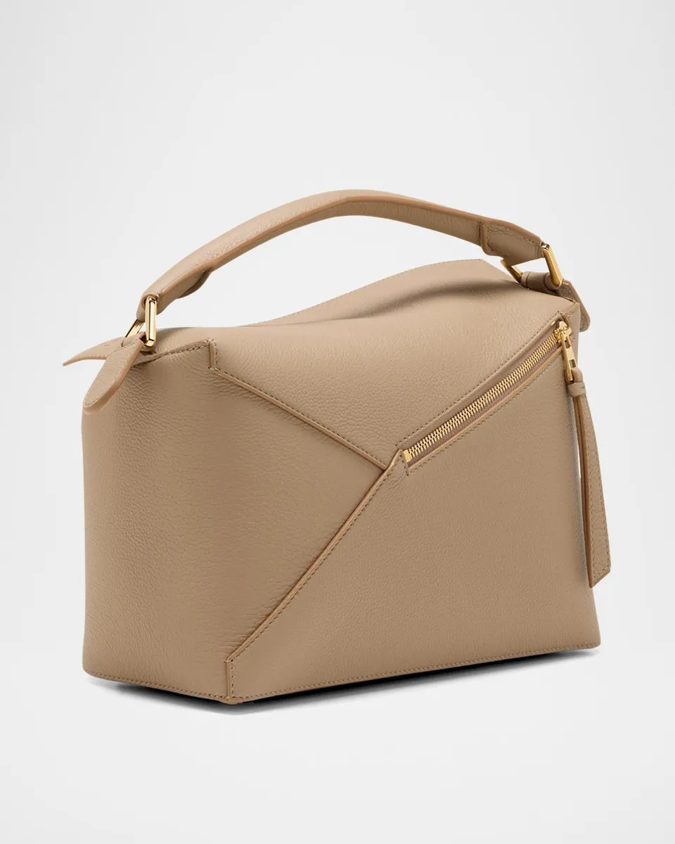 Loewe Puzzle Edge Medium Top-Handle Bag in Soft Grained Leather | Thumbnail 6