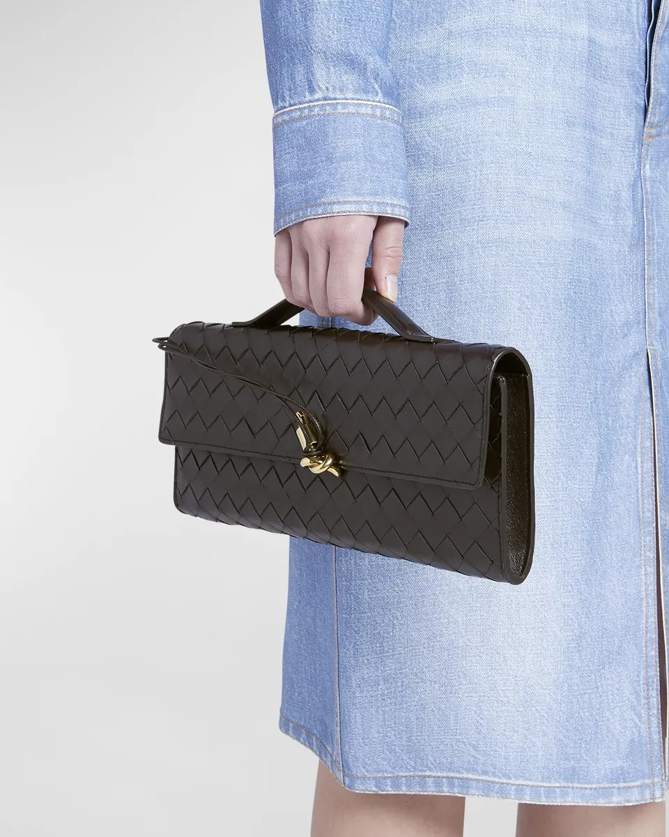 Bottega Veneta Long Andiamo Clutch Bag with Handle | Thumbnail 2 Bottega Veneta Long Andiamo Clutch Bag with Handle | Thumbnail 2