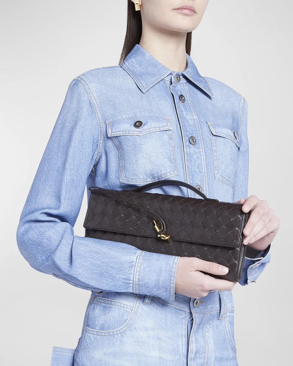 Bottega Veneta Long Andiamo Clutch Bag with Handle | Thumbnail 4 Bottega Veneta Long Andiamo Clutch Bag with Handle | Thumbnail 4