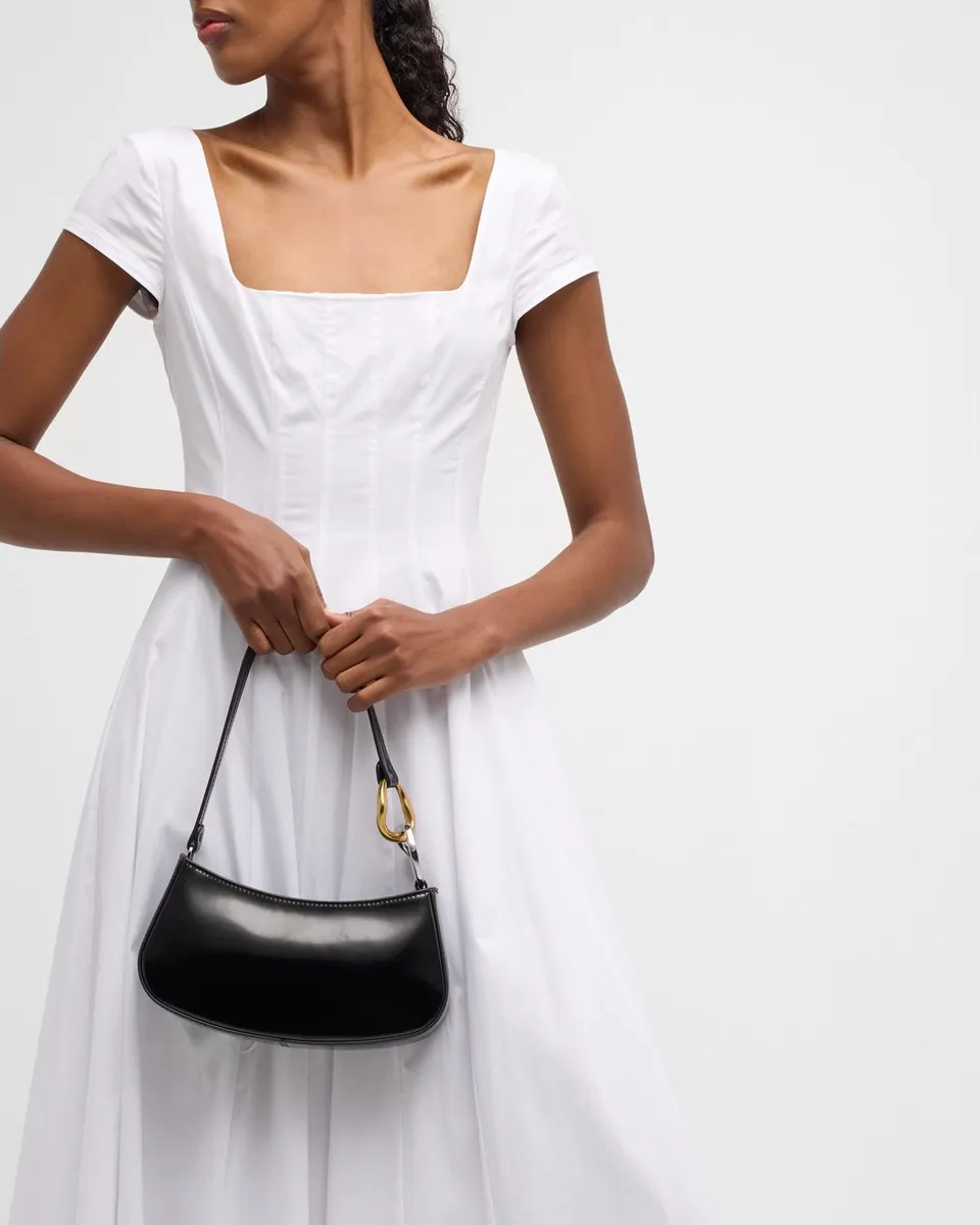 Staud Ollie Zip Leather Shoulder Bag | Thumbnail 2