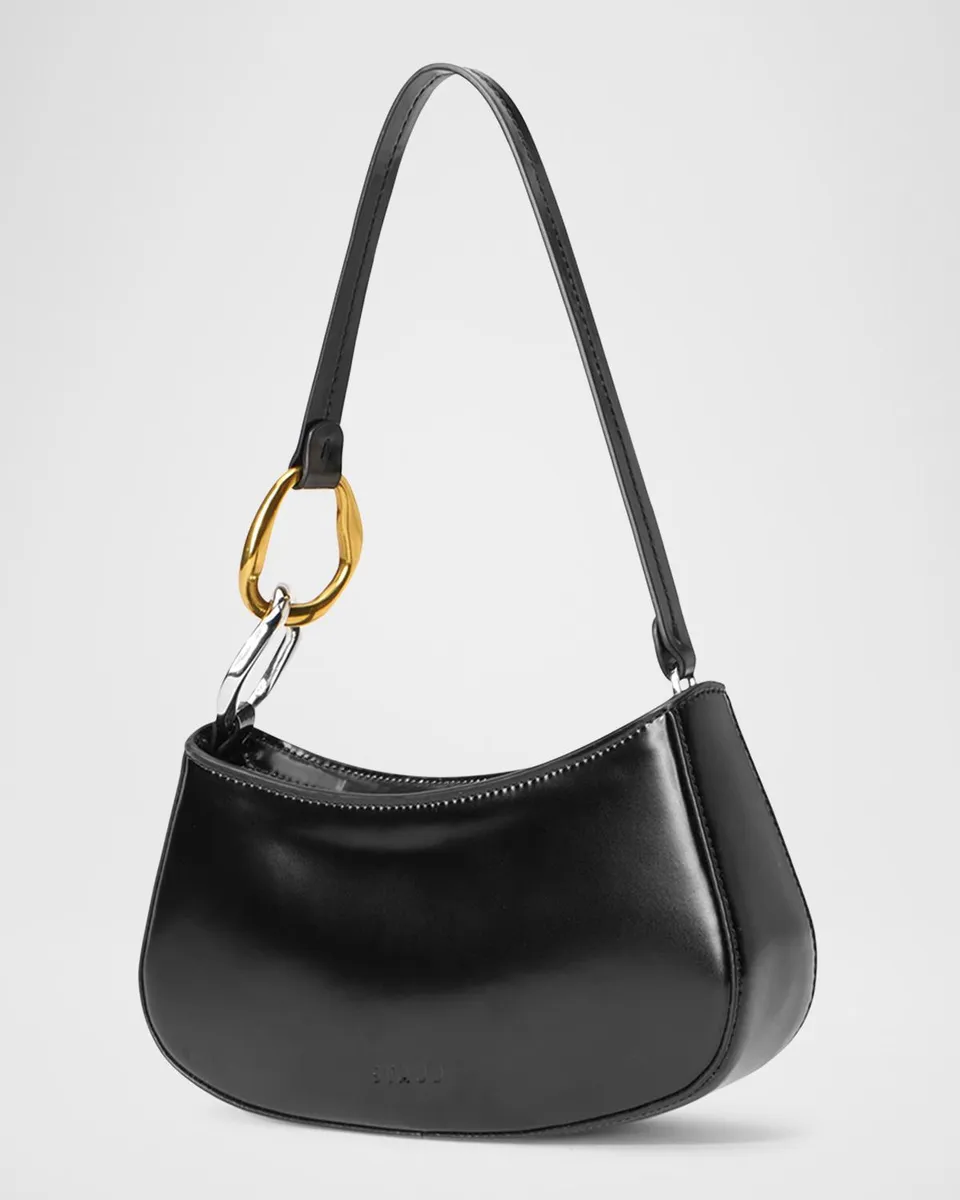 Staud Ollie Zip Leather Shoulder Bag | Thumbnail 3