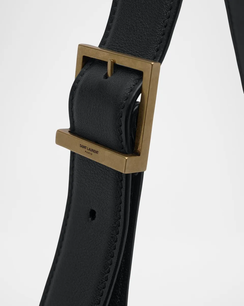 Saint Laurent Le 5 A 7 Large Shoulder Bucket Bag in Smooth Leather | Thumbnail 5